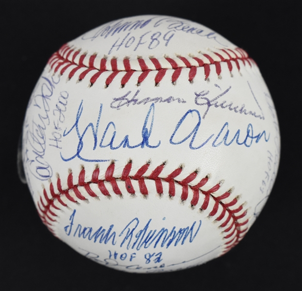 MLB Hall of Fame Autographed Baseball w/17 Signatures