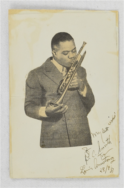 Louis Armstrong Autographed Photo