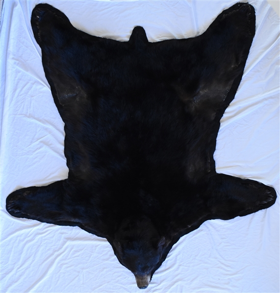 Authentic Vintage Black Bear Skin Rug