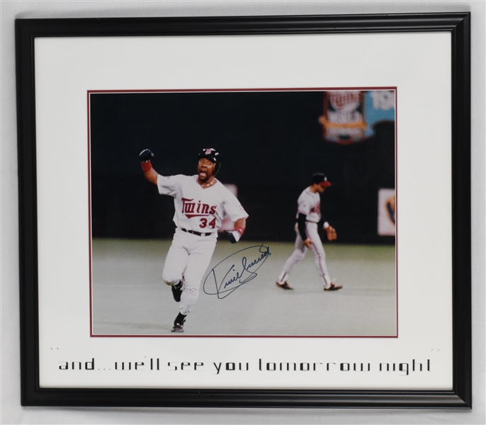 Kirby Puckett Autographed 1991 World Series Game 6 Framed Limited Edition Photo  
