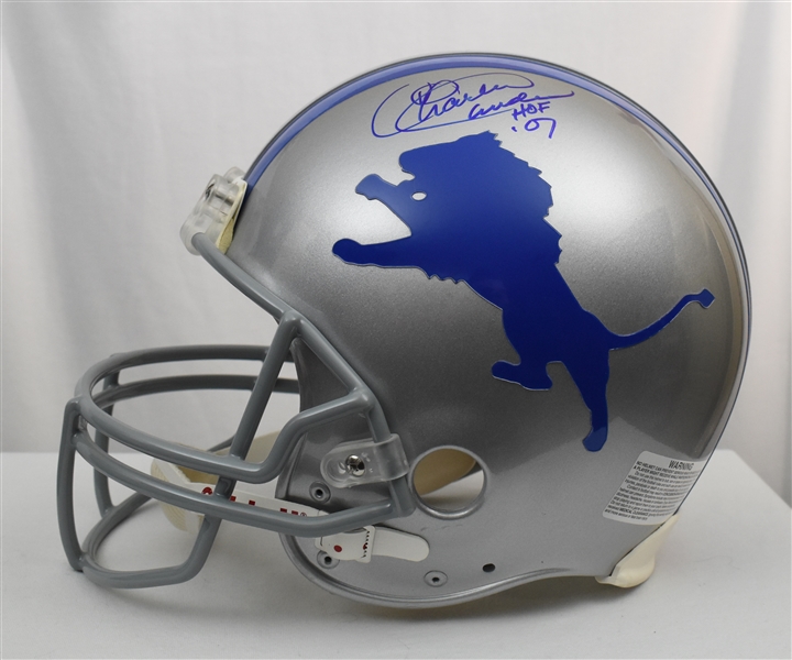 Charlie Sanders Detroit Lions Autographed Full Size Authentic Helmet