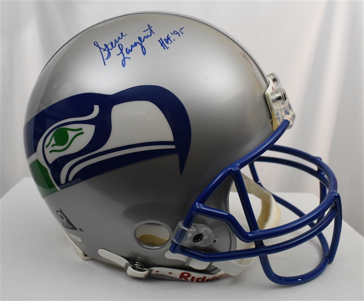 Steve Largent Seattle Seahawks Autographed Full Size Authentic Helmet