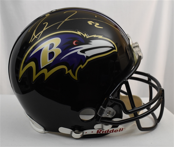 Ray Lewis Baltimore Ravens Autographed Full Size Authentic Helmet