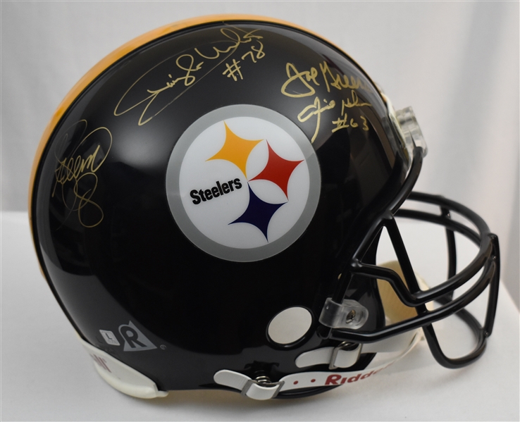 Pittsburgh Steelers Steel Curtain Autographed Full Size Authentic Helmet