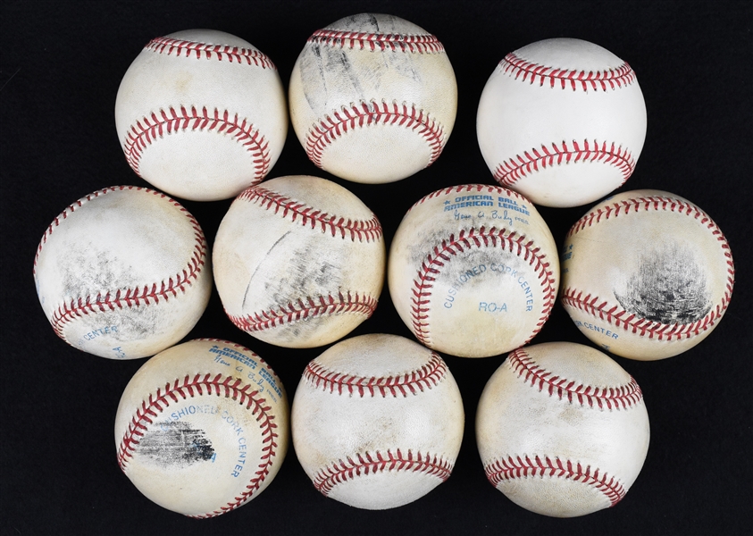 Kirby Pucketts Lot of 10 Game Used Baseballs w/Puckett Family Provenance