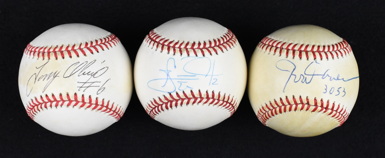 Rod Carew Jacques Jones & Tony Oliva Autographed Baseballs w/Puckett Family Provenance
