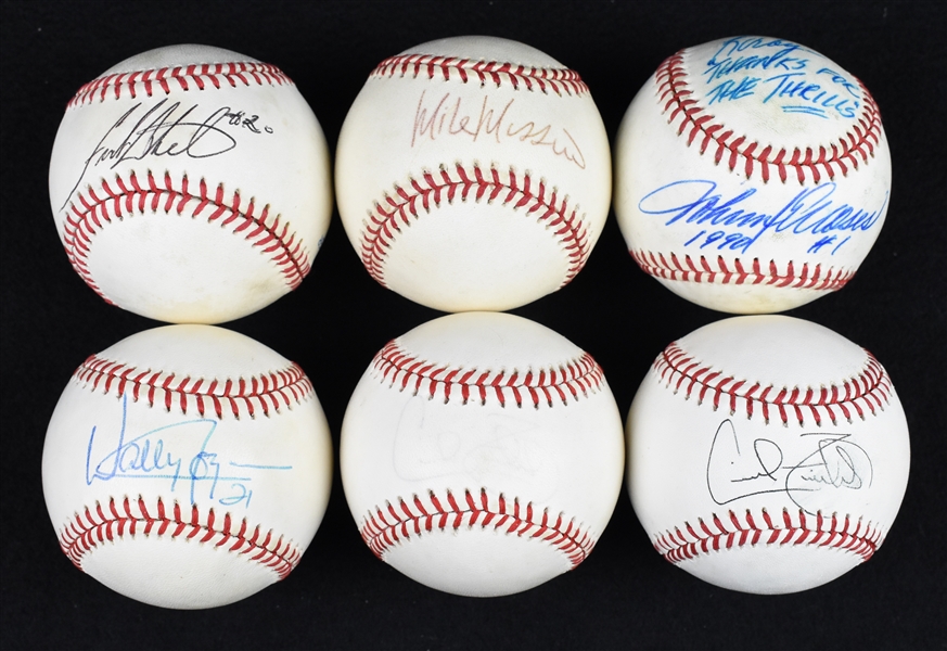 Lot of 6 Autographed Baseballs w/Puckett Family Provenance
