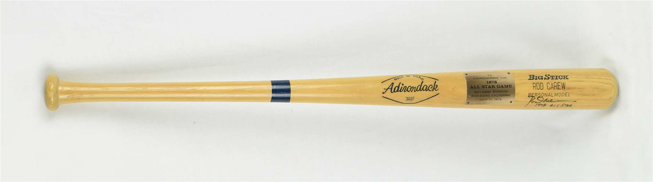 Rod Carew Autographed & Inscribed 1978 All-Star Game Bat