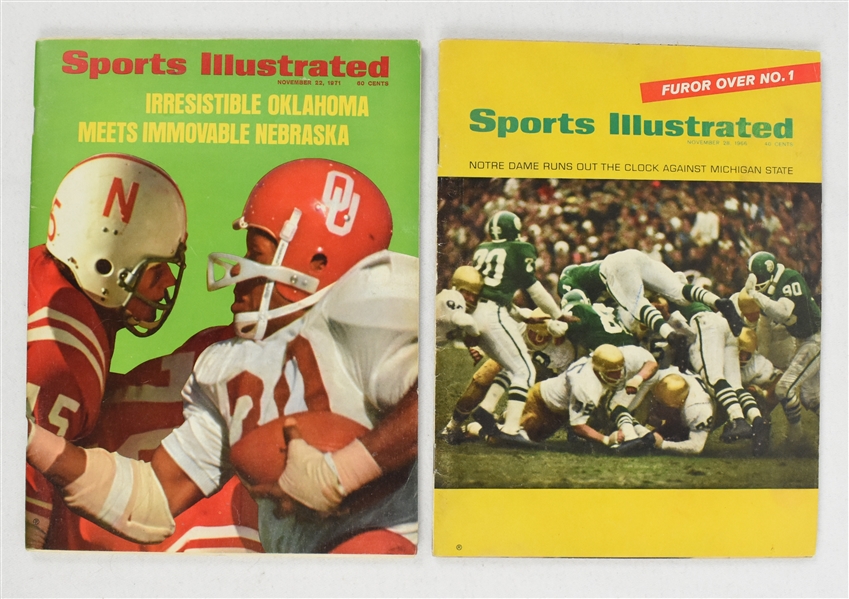 Notre Dame/Michigan State & Nebraska/Oklahoma Sports Illustrated Magazines
