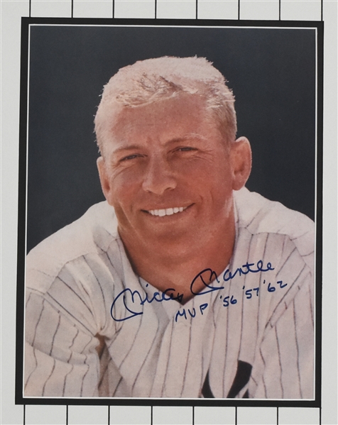 Mickey Mantle Autographed & Inscribed MVP 11x14 Photo