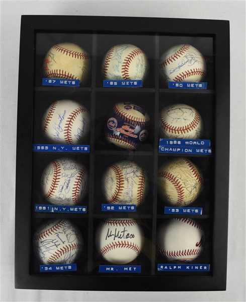 New York Mets Autographed Baseball Collection w/Case