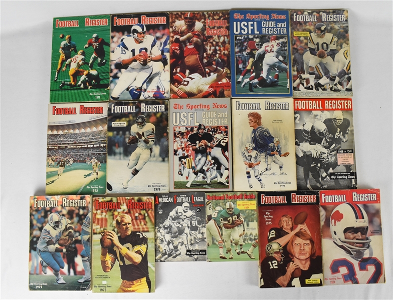 Vintage 1960s-1980s NFL & USFL Guides and Registers