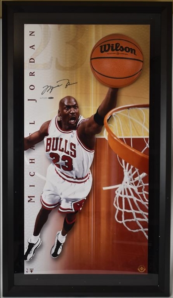 Michael Jordan Breaking Through Autographed Limited Edition Display #162/223 UDA