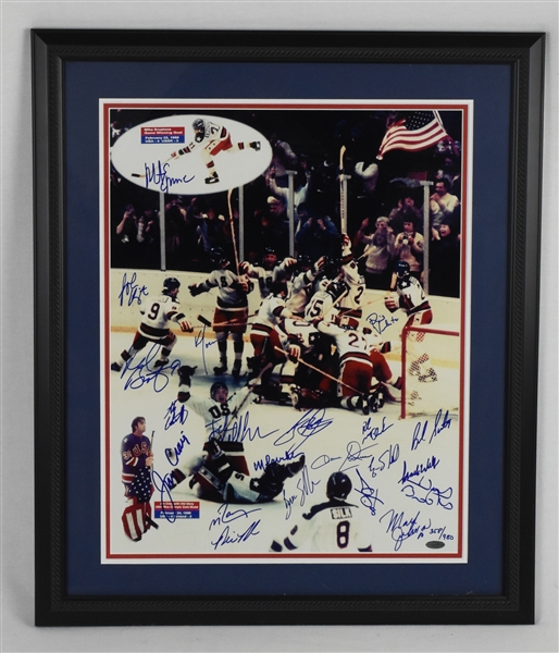 Miracle On Ice 16x20 USA 1980 Olympic Team Signed Photo w/21 Signatures Including Herb Brooks