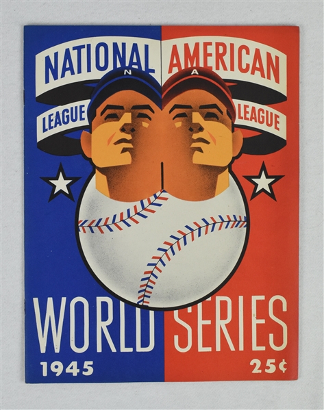 Vintage 1945 Detroit Tigers vs. Chicago Cubs World Series Program