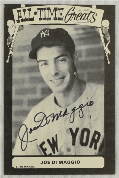 Joe DiMaggio 1973 TCMA Autographed Card 