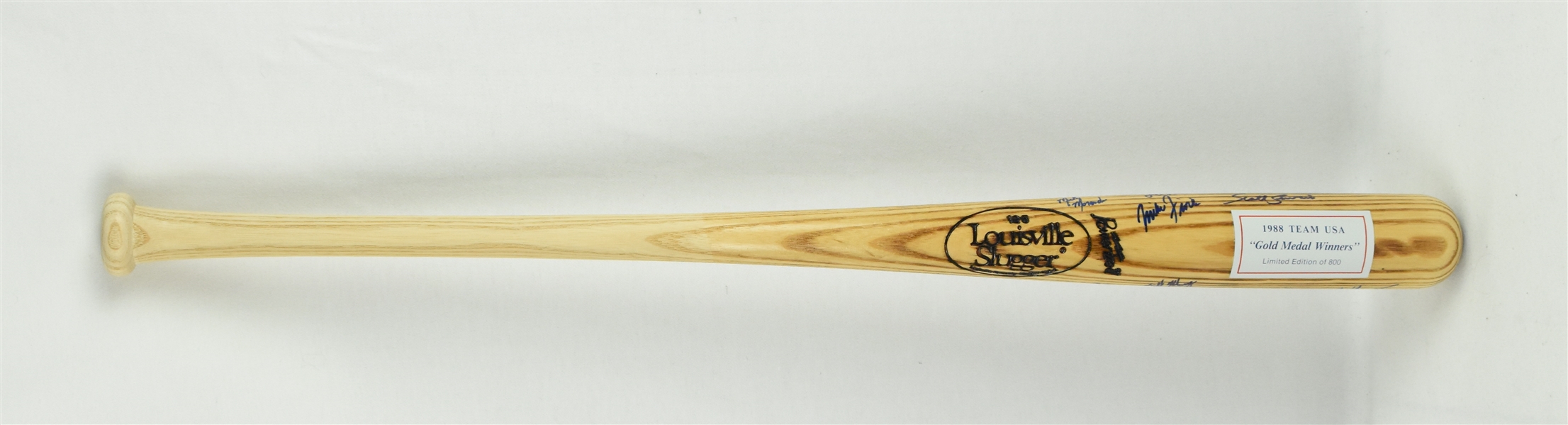 Team USA 1988 Gold Medal Winning Olympic Team Signed Limited Edition Bat 