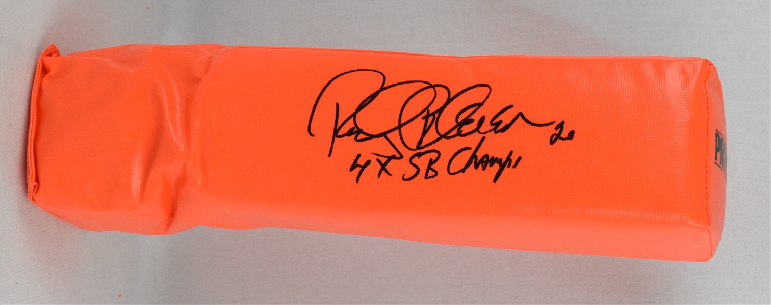 Rocky Bleier Autographed & Inscribed End Zone Pylon