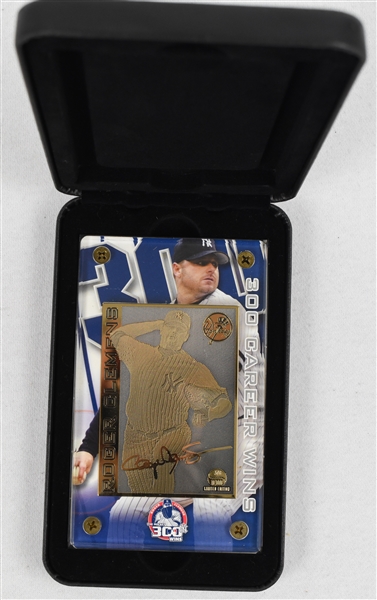 Roger Clemens 300th Win Commemorative Card