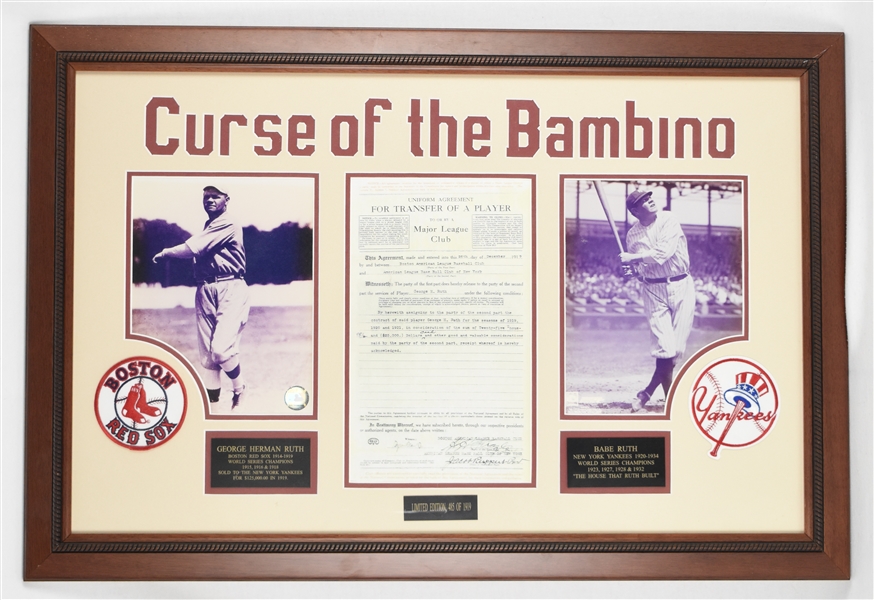 Curse of the Bambino Framed Limited Edition Display