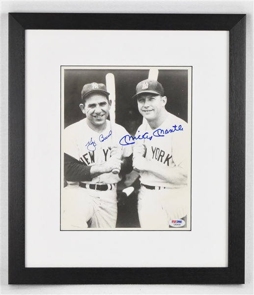 Mickey Mantle & Yogi Berra Dual Signed Photo