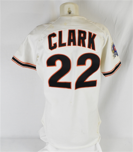 Will Clark 1989-90 San Francisco Giants Game Used Jersey