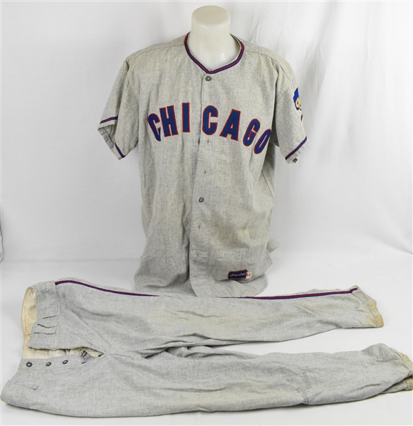 Nelson Mathews/Dick LeMay 1963 Chicago Cubs Game Used Flannel Jersey & Pants