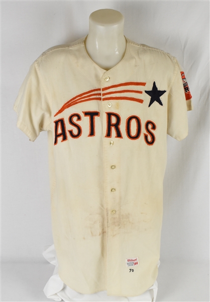 John Mayberry 1970 Houston Astros Game Used Rookie Flannel Jersey
