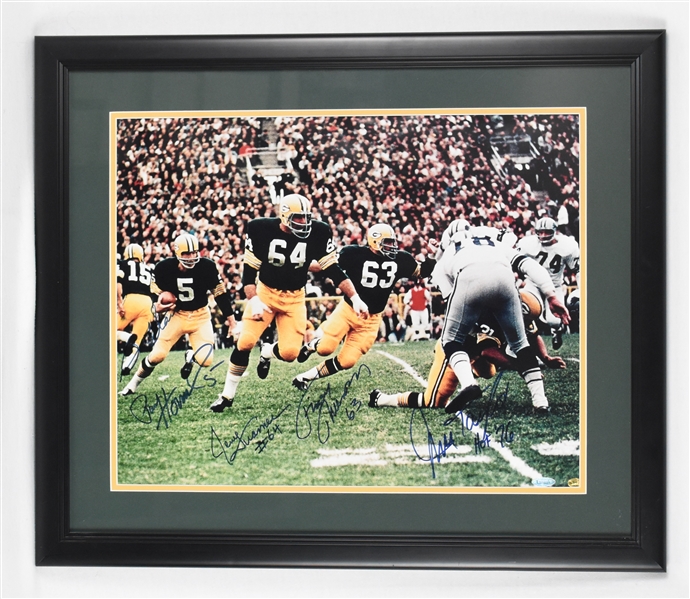 Green Bay Packers Autographed Framed 16x20 "Sweep" Photo w/Jim Taylor