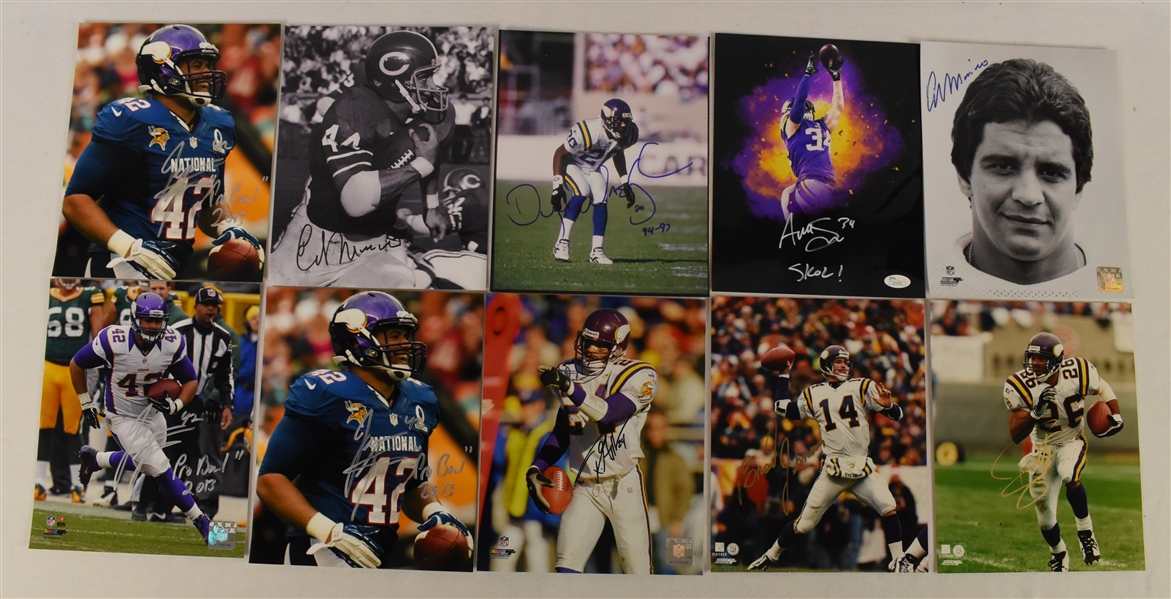 Minnesota Vikings Lot of 23 Autographed Items