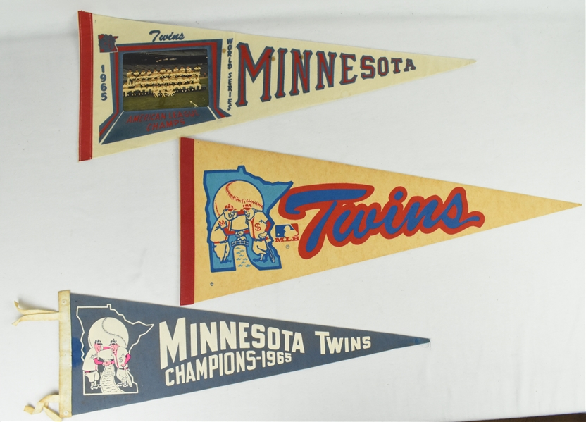 Minnesota Twins Lot of 6 Vintage Pennants
