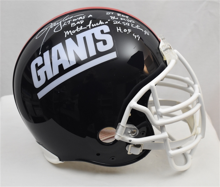 Lawrence Taylor Autographed & Inscribed Full Size Authentic New York Giants Helmet