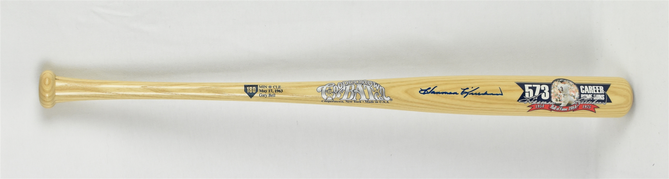 Harmon Killebrew Autographed Limited Edition Cooperstown Collection HR #180  Bat