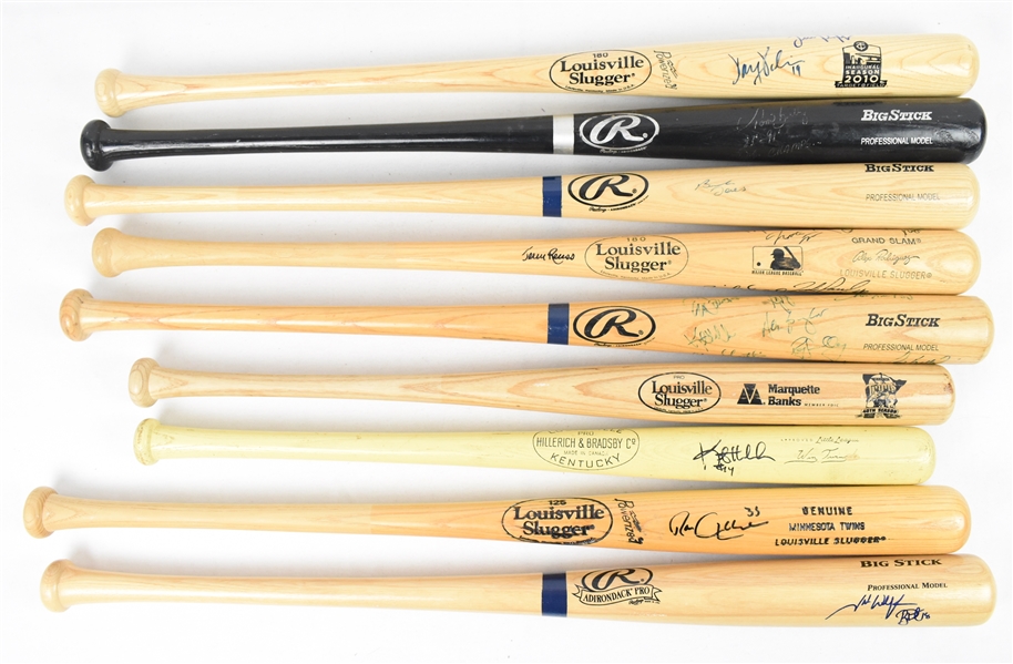 Minnesota Twins Lot of 9 Autographed Bats