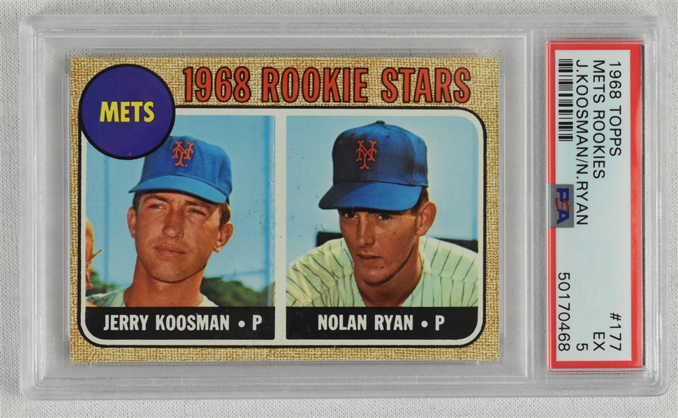 Nolan Ryan 1968 Topps Rookie Card #177 PSA 5 EX