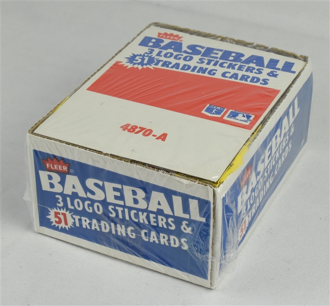 Sealed 1987 Fleer Baseball Card Box w/36 Wax Packs