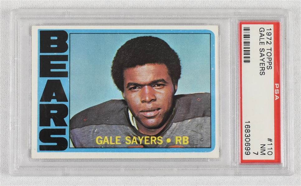 Gale Sayers 1972 Topps Card #110 PSA 7 NM
