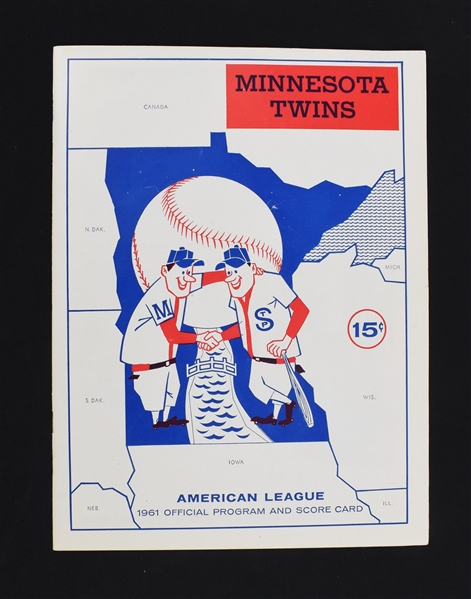 Minnesota Twins 1961 Inaugural Season Program