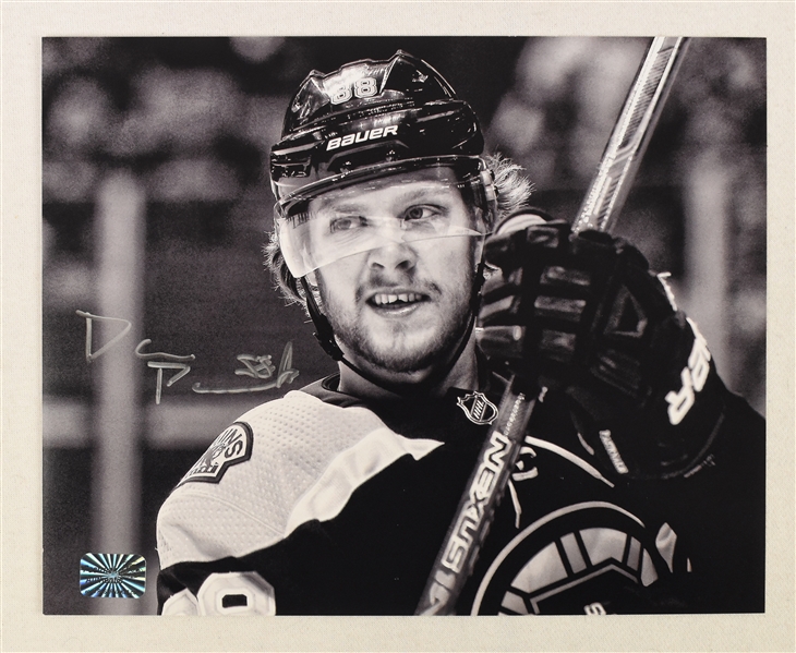 David Pastrnak Boston Bruins Autographed 8x10 Spotlight Photo 