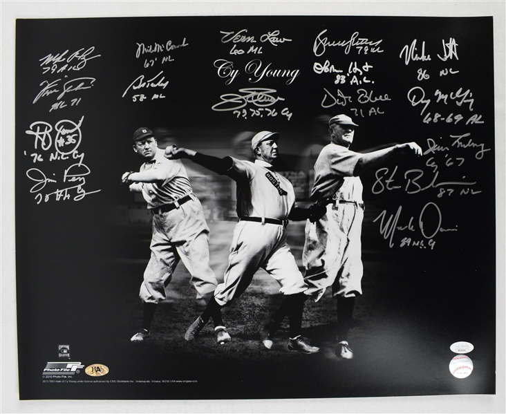 Cy Young Award Winners 16x20 Photograph w/16 Signatures