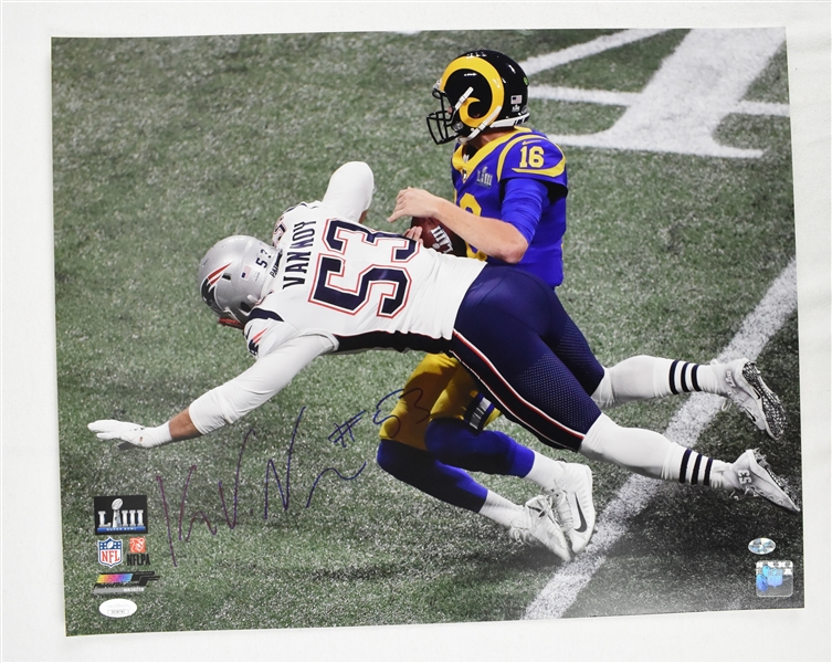 Kyle Van Noy New England Patriots Super Bowl LIII Autographed 16x20 Photo 