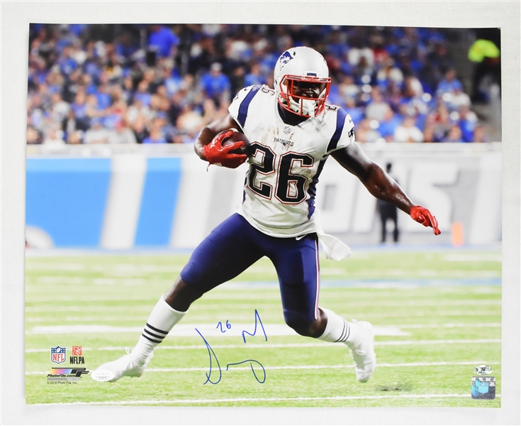Sony Michel New England Patriots Autographed 16x20 Photo 