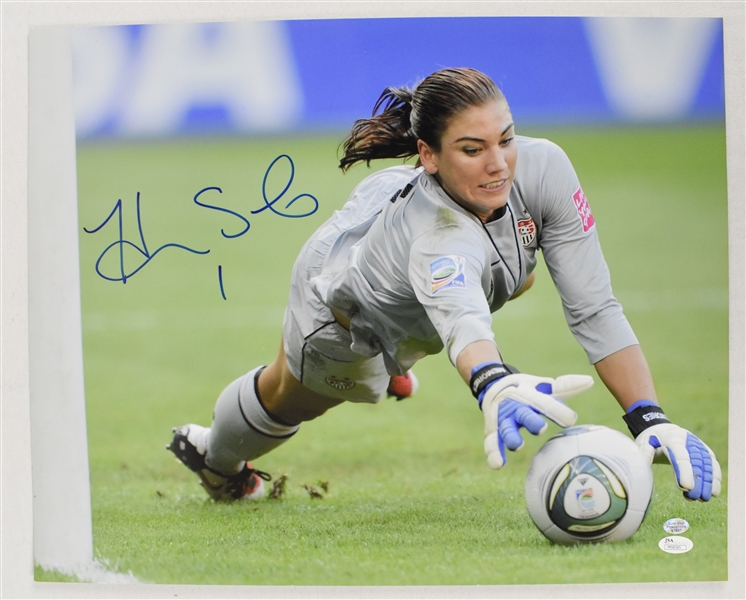 Hope Solo Team USA World Cup Autographed 16x20 Photograph 