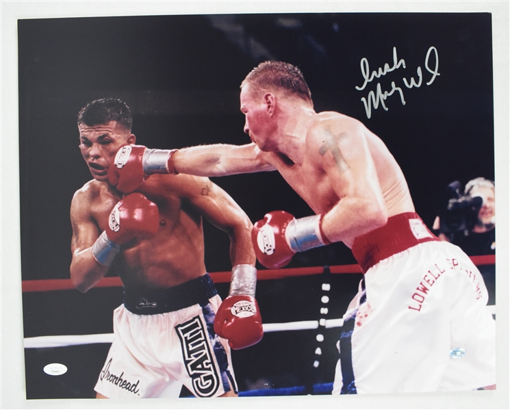 Mickey Ward vs Arturo Gatti Autographed 16x20 Fight of the Century Photograph 