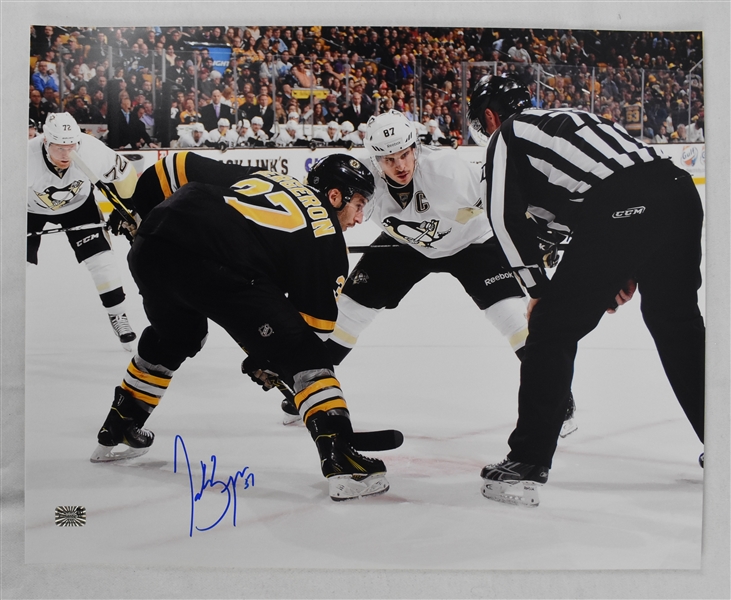 Patrice Bergeron Autographed Boston Bruins 16x20 Photograph 
