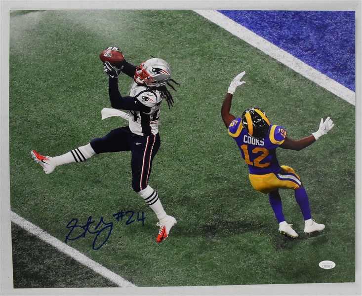 Stephon Gilmore New England Patriots Super Bowl LIII Game Winning INT Autographed 16x20 Photo 
