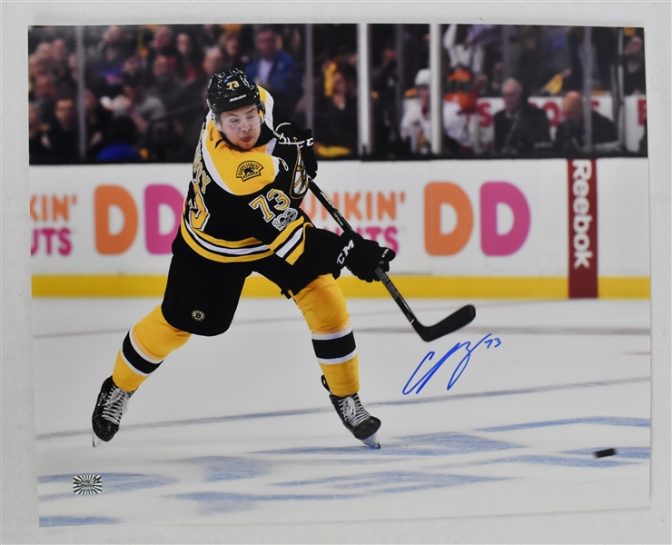 Charlie McAvoy Autographed Boston Bruins 1st NHL Goal 16x20 Photograph 