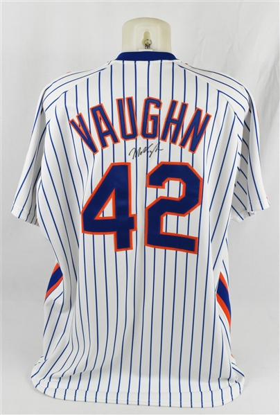 Mo Vaughn 2002 New York Mets Game Used & Autographed Turn Back The Clock Jersey 