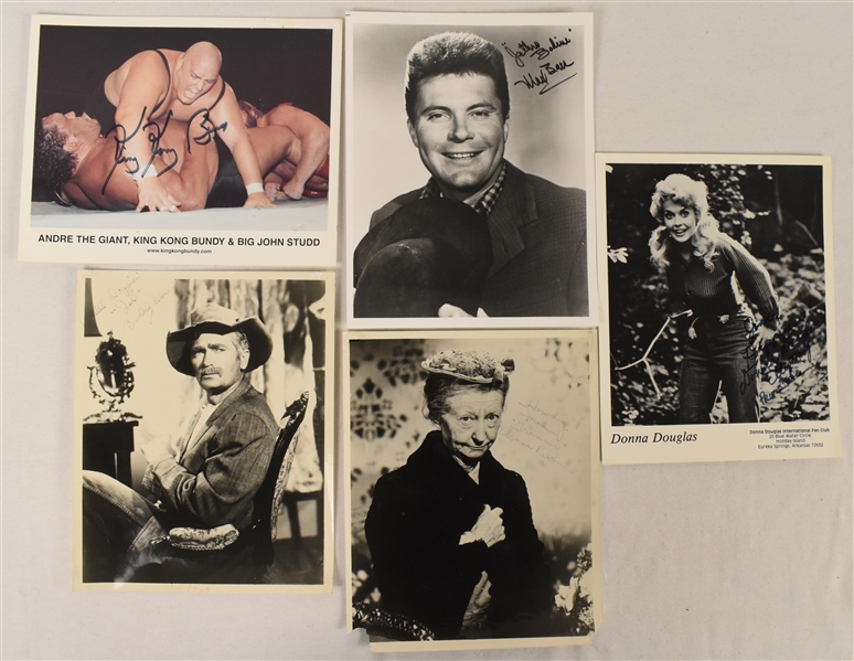 Collection of 5 Autographed Photos w/Max Baer & King Kong Bundy