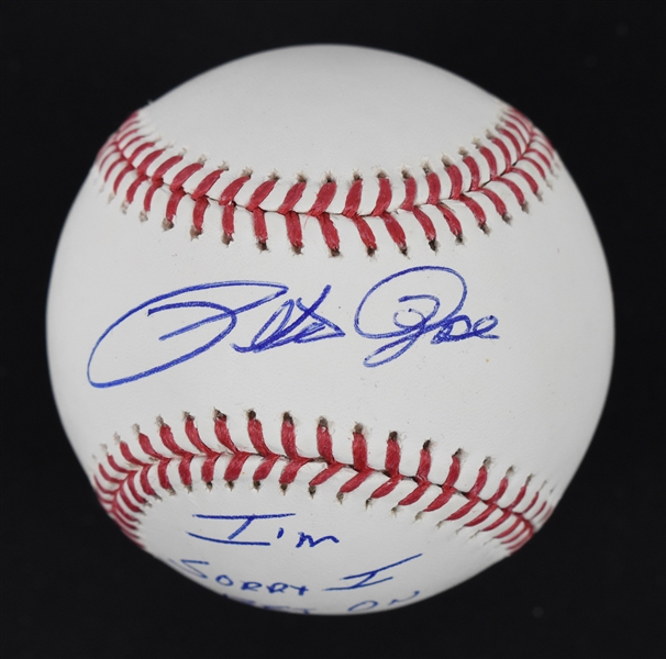 Pete Rose "Im Sorry I Bet On Baseball" Autographed & Inscribed Baseball